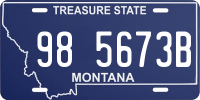 MT license plate 985673B
