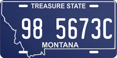 MT license plate 985673C
