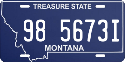 MT license plate 985673I