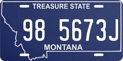 MT license plate 985673J