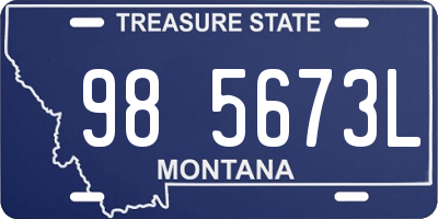 MT license plate 985673L