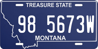 MT license plate 985673W