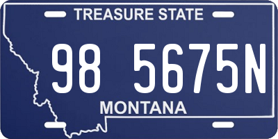 MT license plate 985675N