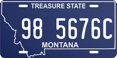 MT license plate 985676C