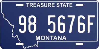 MT license plate 985676F