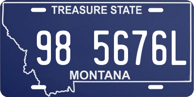 MT license plate 985676L
