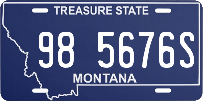 MT license plate 985676S