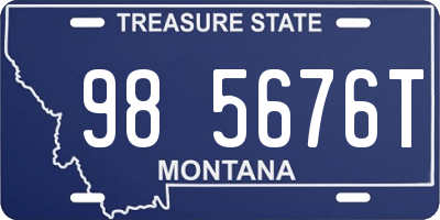 MT license plate 985676T