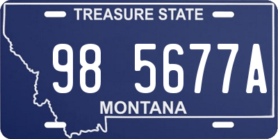 MT license plate 985677A