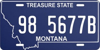 MT license plate 985677B