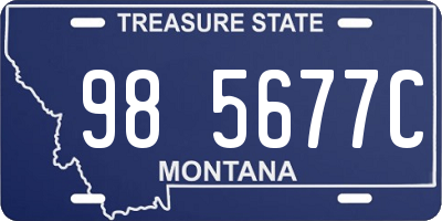 MT license plate 985677C