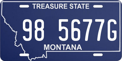 MT license plate 985677G