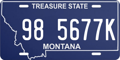 MT license plate 985677K