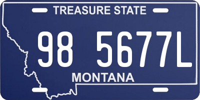 MT license plate 985677L