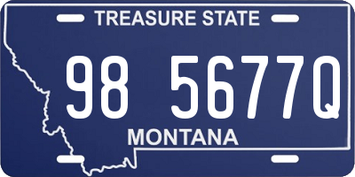 MT license plate 985677Q