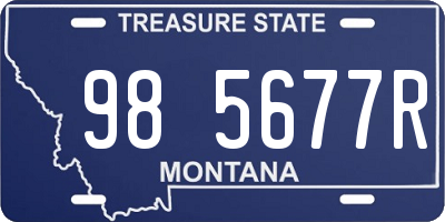 MT license plate 985677R