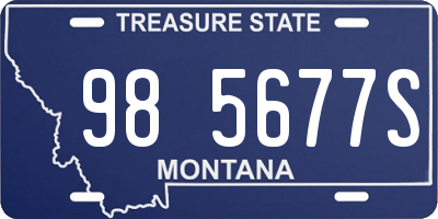 MT license plate 985677S
