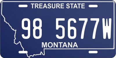 MT license plate 985677W