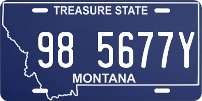 MT license plate 985677Y