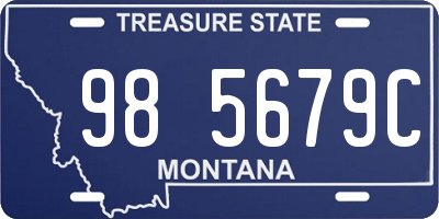 MT license plate 985679C