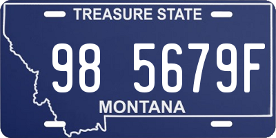 MT license plate 985679F