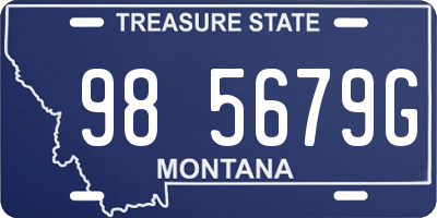 MT license plate 985679G