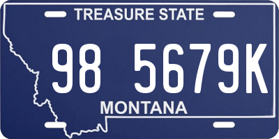 MT license plate 985679K