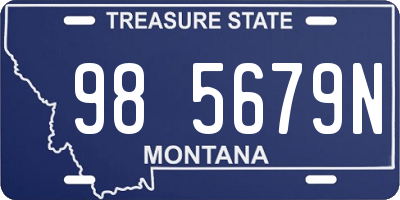 MT license plate 985679N