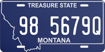 MT license plate 985679Q