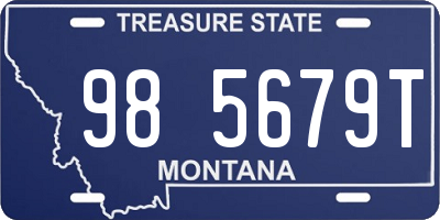 MT license plate 985679T