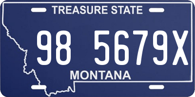 MT license plate 985679X