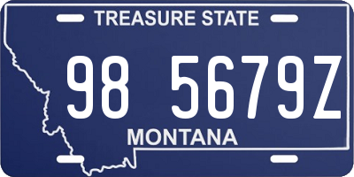 MT license plate 985679Z