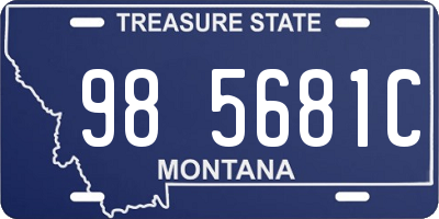 MT license plate 985681C