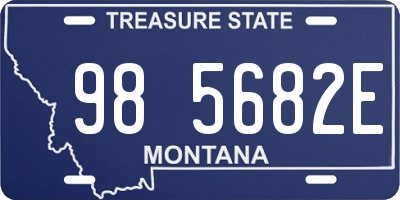 MT license plate 985682E