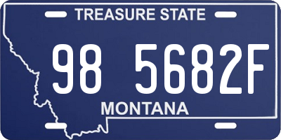 MT license plate 985682F