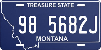MT license plate 985682J