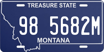 MT license plate 985682M