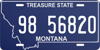 MT license plate 985682O
