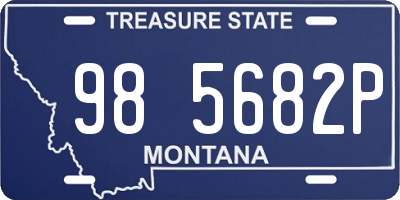 MT license plate 985682P