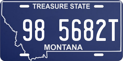 MT license plate 985682T