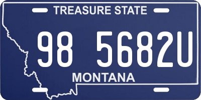 MT license plate 985682U