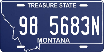 MT license plate 985683N