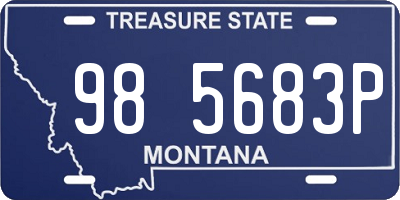 MT license plate 985683P