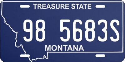 MT license plate 985683S