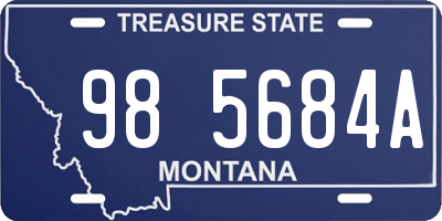 MT license plate 985684A