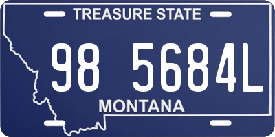 MT license plate 985684L