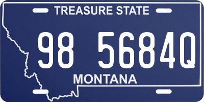 MT license plate 985684Q