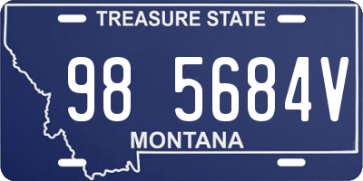 MT license plate 985684V