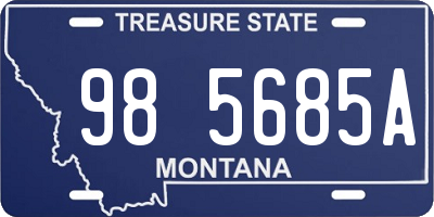 MT license plate 985685A