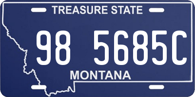 MT license plate 985685C